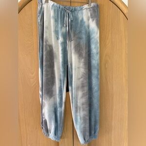 Nector Clothing Tie-Dye Joggers Blue Gray White Size M